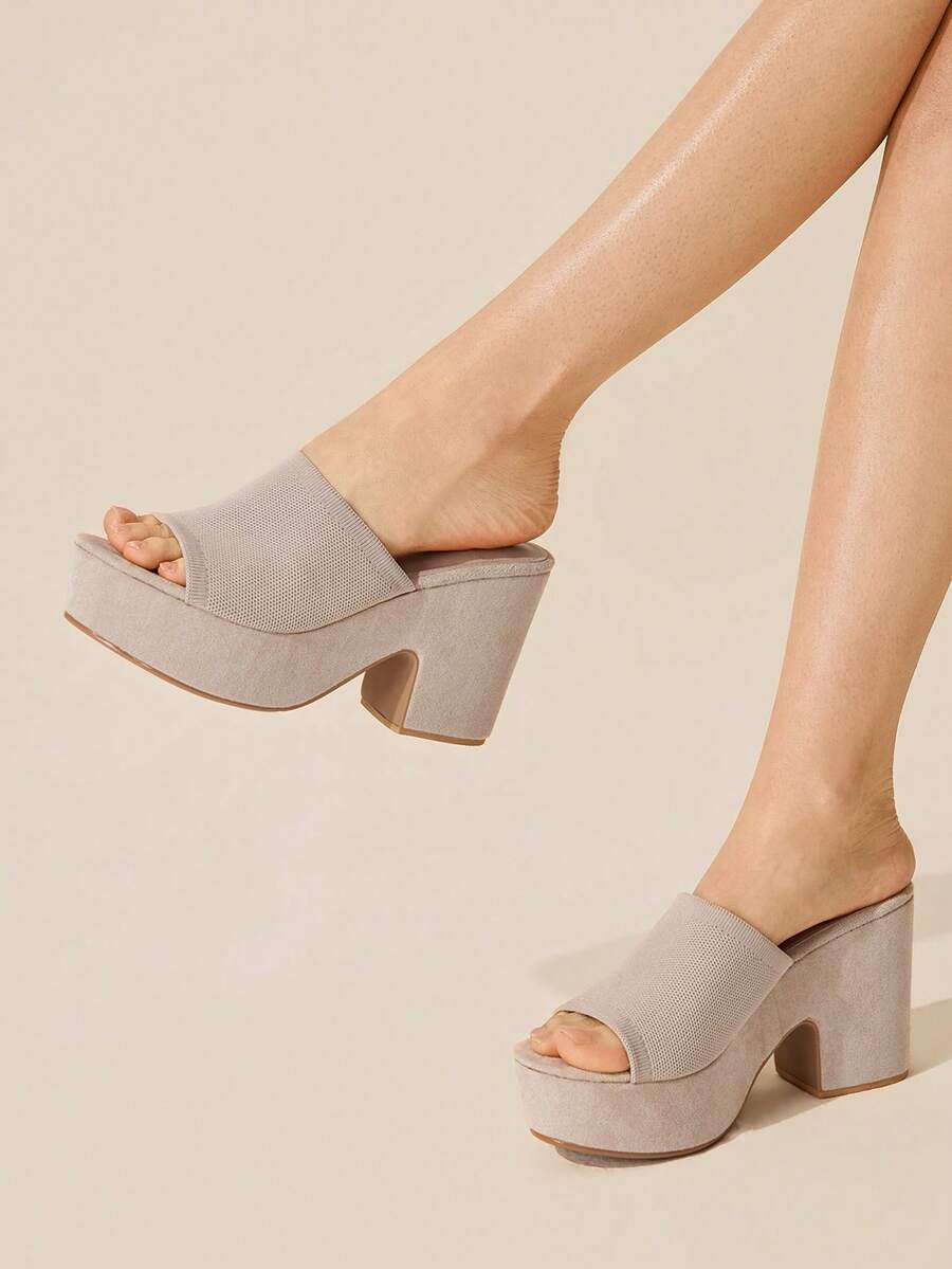 CUCCOO BASICS Women's Fashion Wedge Heel Platform Sandals Spring Shoes - Pink Apricot - View 1