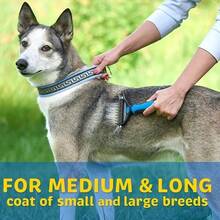 Pet Fur Cutter, Dog Grooming Shedding Tool, Double-Sided Pet Brush, Pet Supplies - Multicolor - View 5