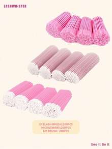 Bộ cọ chải mi dùng một lần 10/60/150/300/450/600/750/900 chiếc, cọ 2 trong 1, cọ tán mascara và cọ môi, bộ dụng cụ nối mi mềm mại kèm dụng cụ làm sạch hai đầu dành cho nghệ sĩ nối mi, sử dụng tại nhà và salon. - Nhiều màu - Xem 26