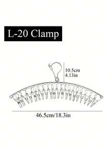 1pc Stainless Steel Windproof Multi-Clip Clothes Hanger For Underwear And Socks Drying,Spring,Minimalist,Summer Tops - Silver - View 3