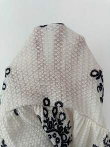 GlowEve 优雅都市时尚新款杏色雪花印花无袖A字短款吊带背心，适合日常穿着、婚礼、晚宴、通勤、毕业派对、节日、假期、约会、聚会、万圣节、圣诞节、新年、感恩节、婚礼等场合。 - 杏色 - 查看 6