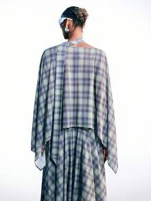 LYSMO Chemise à carreaux polyvalente et décontractée pour femmes, à porter au quotidien - Marron - Voir 2