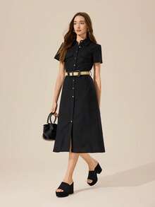 CUCCOO BASICS 女士时尚坡跟厚底凉鞋 - 黑色 - 查看 4