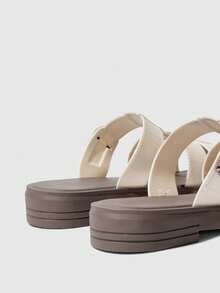 HighSole Women's Flat Sandals - Beige - View 5