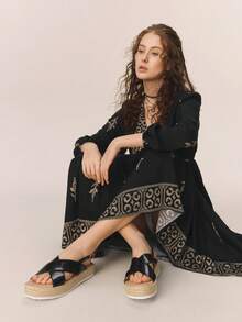 Styleloop Sandales à talons pour femmes - Noir - Voir 5