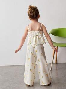 Maija Kids Bộ 2 món gồm áo hai dây kẻ sọc và quần cạp chun cho bé gái. - Nhiều màu - Xem 2
