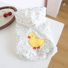 PETSIN 1 pieza Ropa para mascotas, Suéter con patrón de dibujos animados bordado lindo, Ropa universal de primavera para gatos y perros, Camiseta con capucha cómoda - Multicolor - Ver 18