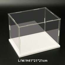 Vitrina para coleccionables, caja de plástico transparente para ensamblar, alternativa a la vitrina de cristal para exhibir figuras de acción, almacenamiento y organización del hogar - Blanco - Ver 12
