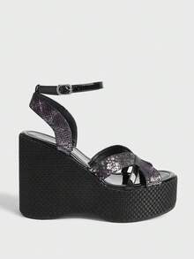 Sugerpunk Zapatos de tacón para mujer - Negro - Ver 7