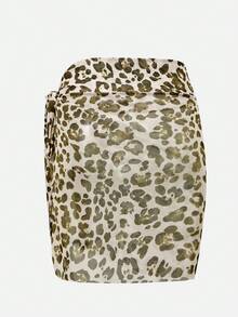 Swim Oasis 2026夏季新款女士露背镂空两件套豹纹罩衫连衣裙，适合度假、海滩、海岛、公路旅行、各种场合，包括假日、约会、下午茶、西式、邮轮、海滩、海岛、公路旅行、四季皆宜、音乐节、波西米亚风度假、秋日休闲、西部波西米亚风等。优雅的上衣适合女士海滩装扮、音乐节装扮、度假装扮、海边约会、假日装扮，性感、优雅、休闲装扮，适合海滩派对、泳池派对等场合。泳装配饰，适合女士度假装扮，女士度假套装，泳衣配饰。 - 棕色 - 查看 7