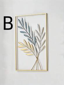 3件套金色金属箔墙饰 3D彩绘艺术悬挂雕塑 家居装饰 适用于客厅卧室 现代室内设计 乔迁礼物 结婚纪念日 节日派对 - 彩色 - 查看 7