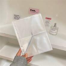 1pc Fashionable Star Printed 6-Ring A5 PVC Zipper Binder Planner, Album For Idol Photo Card & Collection,Back To School,School Supplies - Multicolor - - View 15