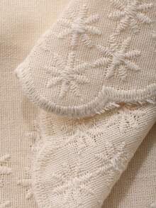 DAZY 女童（小号）圆领刺绣无袖衬衫和宽松裤子两件套度假套装 - 杏色 - 查看 6