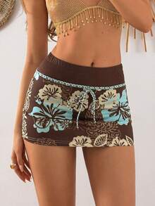 EgrlEra Women's Casual Floral Print Mini Skirt - Multicolor - View 7