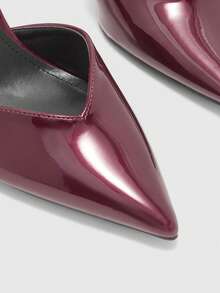 CUCCOO BIZCHIC Women Shoes Pointed Simple High Heels Versatile Daily Spring Shoes - Red Violet - View 5