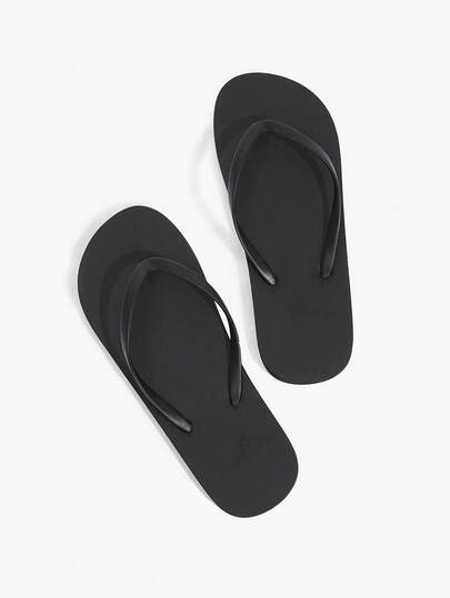Grefit Cool Sa Cityboy Wind, Matte Carbon Black Minimalist Flip-Flops, Anti-Fouling And Scratch-Resistant Surface, Daily Commuting/Night Open-Air Movies, Summer City Nightlife Party Versatile Sandals Beach Outfit Flip Flops