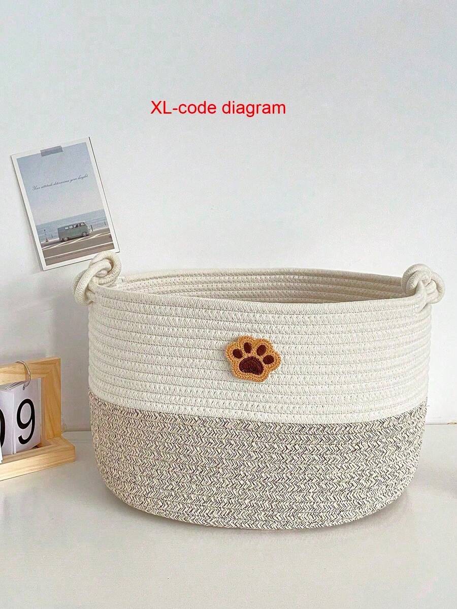 1pc Multi-Functional Pet Desk Storage Basket, Available In M/L/XL Sizes, Suitable For Pets Under 3kg, Foldable & Washable, Desk Organizer, Toiletries Storage, Toy Basket, Clothes Storage Bin, Home Decor Storage Organizer For Pets Under 3kg