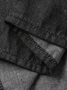 DAZY 女童圆领无袖牛仔连衣裙 - 黑色 - 查看 8