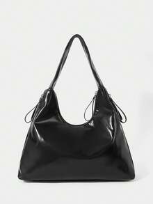SHECARRY Bolso de hombro versátil y de moda para mujer, adecuado para el uso diario, viajes, compras y paseos - Negro - Ver 4
