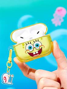 SpongeBob SquarePants | SHEIN Cute Bluetooth Headset Case, Suitable For AirPods - Multicolor - View 2