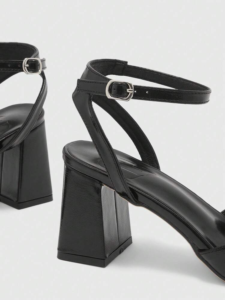 CUCCOO BIZCHIC Women's Pointed Toe Buckle Design Fashionable High Heels For Daily Wear Spring Shoes