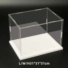Vitrina para coleccionables, caja de plástico transparente para ensamblar, alternativa a la vitrina de cristal para exhibir figuras de acción, almacenamiento y organización del hogar - Blanco - Ver 16