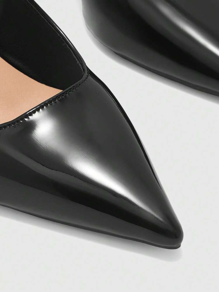 CUCCOO BIZCHIC Women Shoes Pointed Thin High Heel Black Back Strap Buckle Women's High Heel Shoes Daily Comfort Fashion Commuting Slingback Women's Shoes Spring Shoes