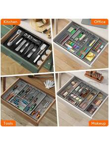 Adjustable Utensil Drawer Organizer - Expandable Tray For Cutlery, Knives & Spatulas, Kitchen & Dining Storage - Multicolor - View 7