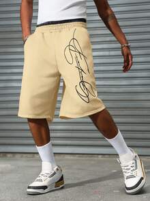 Manfinity EMRG Pantalones de chándal con cintura de 2 en 1 y bordado de letras de 5 minutos para hombres - Multicolor - Ver 3