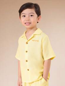 SUMWON 男童衬衫套装 - 黃色 - 查看 3