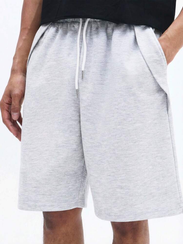 Drawstring Shorts With Contrast Piping
