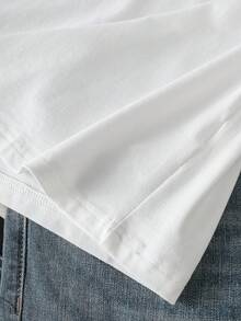 SHEIN X Care Bears 女士卡通印花圆领短袖休闲百搭T恤 - 白色 - 查看 7