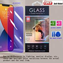 2Pcs Purple Light Anti-Spy Tempered Glass Screen Protector, Anti-Blue Light, Privacy Protection, Compatible With IPhone 11/12/13/14 Pro Max/15 Pro Max/16/16 Plus/16 Pro/16 Pro Max/16e/17/17 Air/17 Pro/17 Pro Max - Purple - View 30