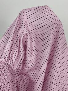 Athîral Women's Polka Dot Halter Neck Long Dress, Suitable For Summer Dates And Parties - Baby Pink - View 7