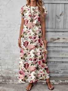 EMERY ROSE Casual Minimalist Versatile Pattern Women's Dress, Spring/Summer - Multicolor - View 1