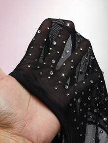 Amplova Women's Fashionable Sexy Backless Sleeveless Bodysuit - Black - View 8