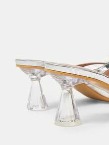 CUCCOO HITCHD Wemenshoes Spring/Summer Fashion High Heel Sandals - Silver - View 5