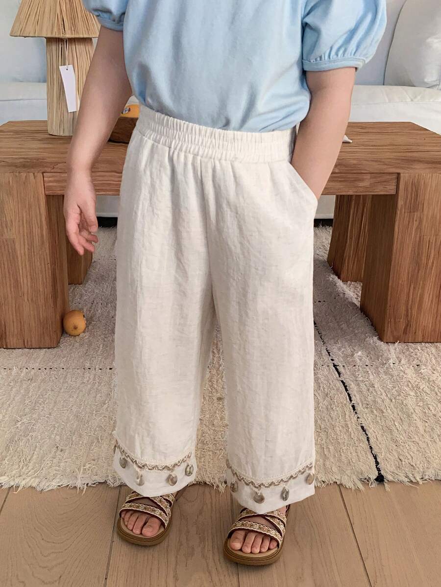 DAZY Girls Vacation Style Versatile Korean Spring/Summer Bottoms - Apricot - View 1