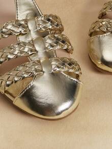 Rosivie Women's Fashionable Versatile Flat Sandals, Summer - Gold - View 4