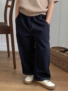 DAZY Toddler Boys' Plain Simple Everyday Jeans - Blue - View 3