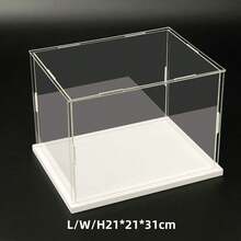 Vitrina para coleccionables, caja de plástico transparente para ensamblar, alternativa a la vitrina de cristal para exhibir figuras de acción, almacenamiento y organización del hogar - Blanco - Ver 14