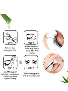 50 Cặp Miếng Dán Mắt Dùng Cho Nối Mi, Miếng Dán Gel Mi Bằng Vải Không Dệt Dùng Cho Trang Điểm Mắt Làm Đẹp - Bạc - Xem 7