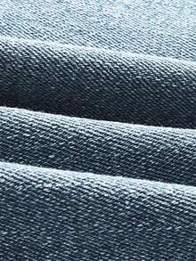 SHEIN Tall Women's Denim Skort With Side Zipper And Ruffle Hem, Fashionable - Grey - View 4