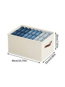 1pc Beige Oxford Cloth Foldable Drawer-Style Clothing Storage Box Without Compartments For Closet, Jeans, And Sweater Organization. Decorations Autumn Decor Festival Decor Room Decor Home Decor Fall Decor Bedroom Decor - Multicolor - View 4