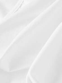 SHEIN MOD White Stretch Fabric Top, Short Sleeve Design, Square Neckline, Ruched Front Detail, Cropped Length, Soft Texture, Breathable Material, Fitted Silhouette, Layered Look, Casual Style, Lightweight Construction, Smooth Finish, Elastic Properties, Flattering Shape, Comfortable Wear, Versatile Piece, Clean Lines, Simple Elegance, Minimalistic Design, Everyday Essential, Pure White Color, Structured Fit. - White - View 4