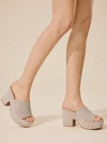 CUCCOO BASICS Women's Fashion Wedge Heel Platform Sandals Spring Shoes - Pink Apricot - View 3