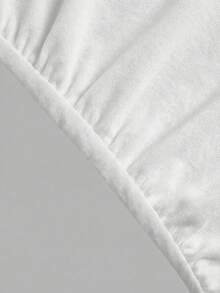 SHEIN EZwear Conjunto de 3 piezas de talla grande para mujer en negro y blanco sólido + cereza, camiseta ajustada con pliegues laterales, adecuada para festivales de música de verano - Multicolor - Ver 12
