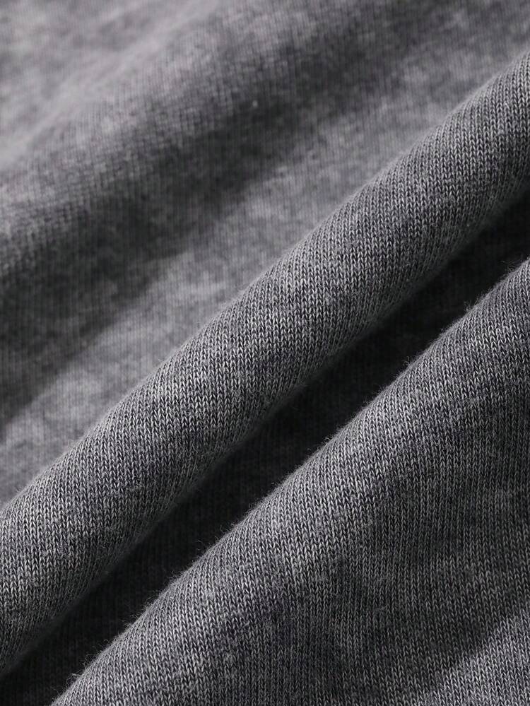 Women's Distressed Fabric Round Neck Loose Letter Print Casual Street T-Shirt