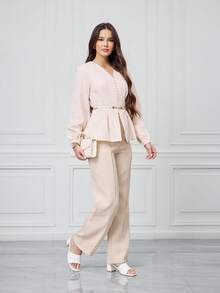 Sleekvia 女士时尚日常穿搭高跟凉鞋 - 白色 - 查看 6