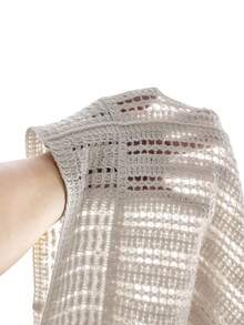 Manfinity Unisex 男士夏季休闲镂空针织上衣 - 白色 - 查看 7